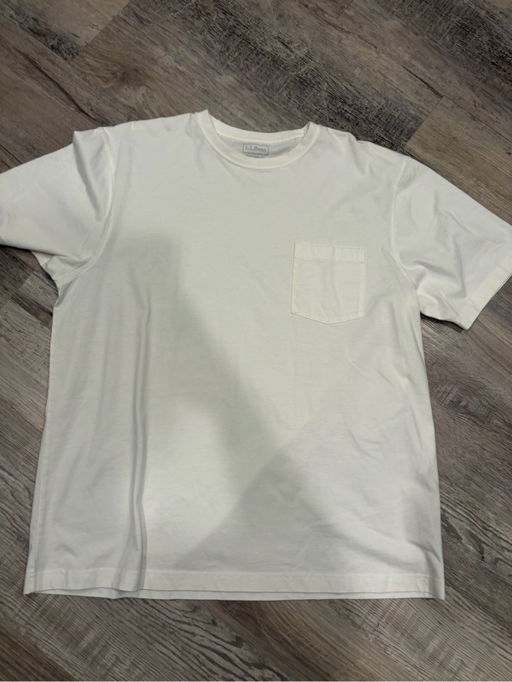 L.L. Bean Men's Crewneck Pocket Tee โ White